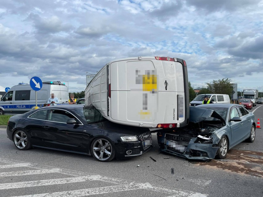 Wypadek na skrzyżowaniu Przemysłowej z Podmiejską w Ełku....