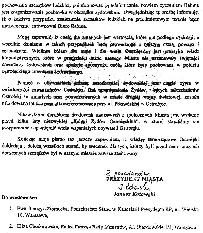 Prezydent Kotowski odpowiada na pisma organizacji żydowskich: Miasto nic nie wie, a wszystkiemu winni komuniści. A kości Żydów jak się walały po budowie, tak się walają (zdjęcia)