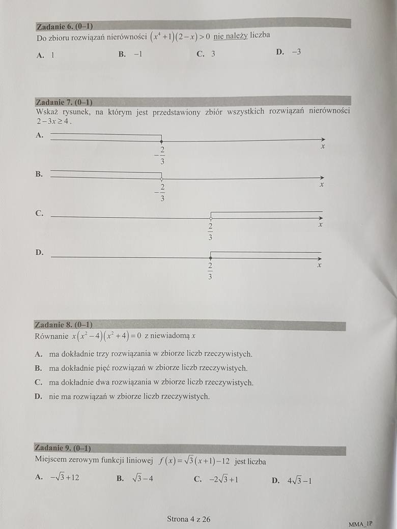 Matura 2017. Matematyka, poziom podstawowy [ARKUSZE,ODPOWIEDZI]