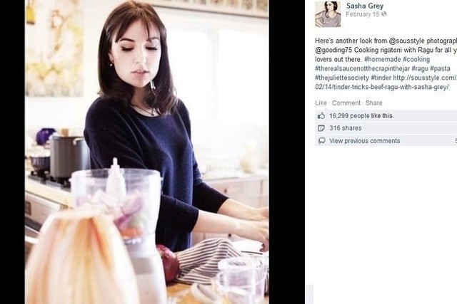 Sasha Grey (fot. screen z Facebook.com)