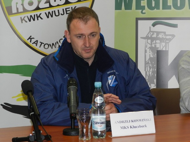 Trenerzy po meczu MKS Kluczbork - GKS Bełchatów