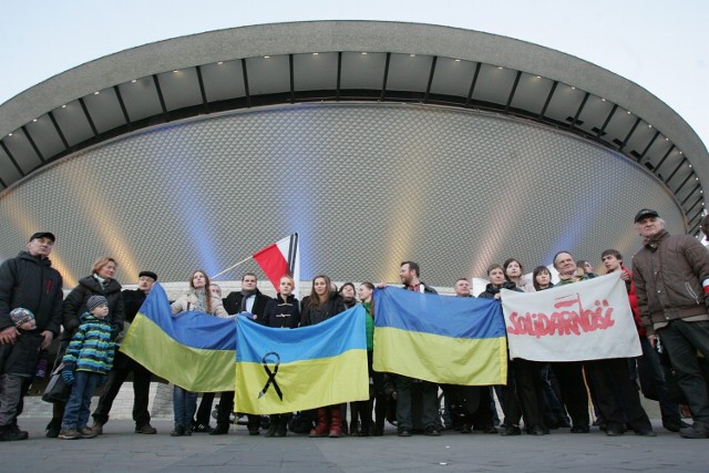 Katowice solidarne z Ukrainą, czyli Śląski Majdan