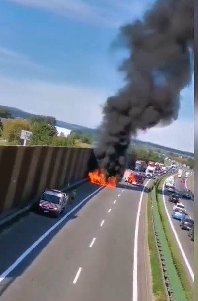 Pożar na A4