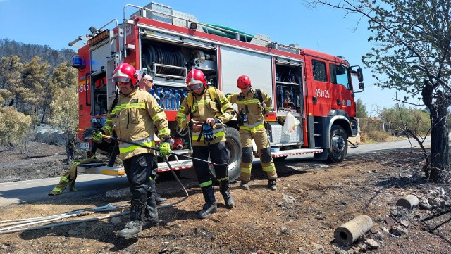 Strażacy z Dolnego Śląska kolejny dzień walczą z żywiołem, który pustoszy Grecję