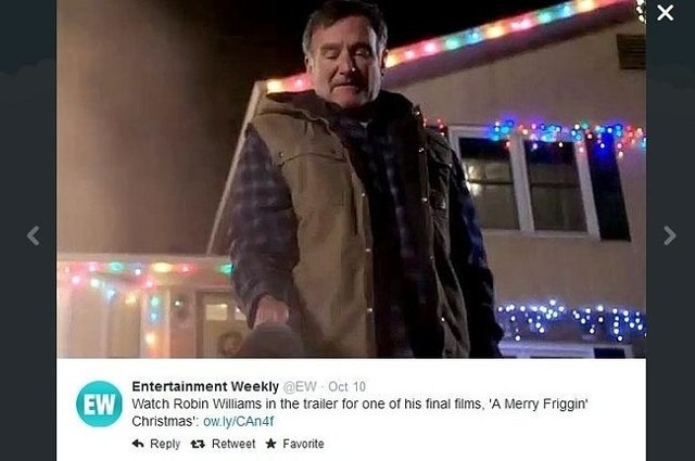 Robin Williams w "A Merry Friggin' Christmas" (fot. screen z Twitter.com)