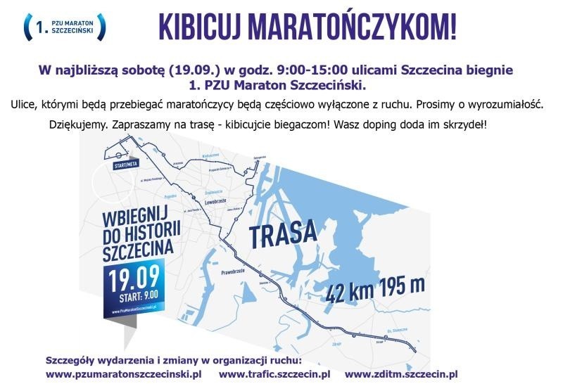 1. maraton w Szczecinie! Kibicuj z "Głosem" [mapa utrudnień]