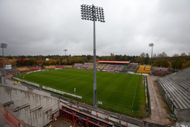 Stadion miejski w Białymstoku.