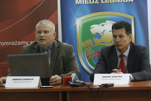 Prezes Dadełło (z lewej) i Janusz Kudyba