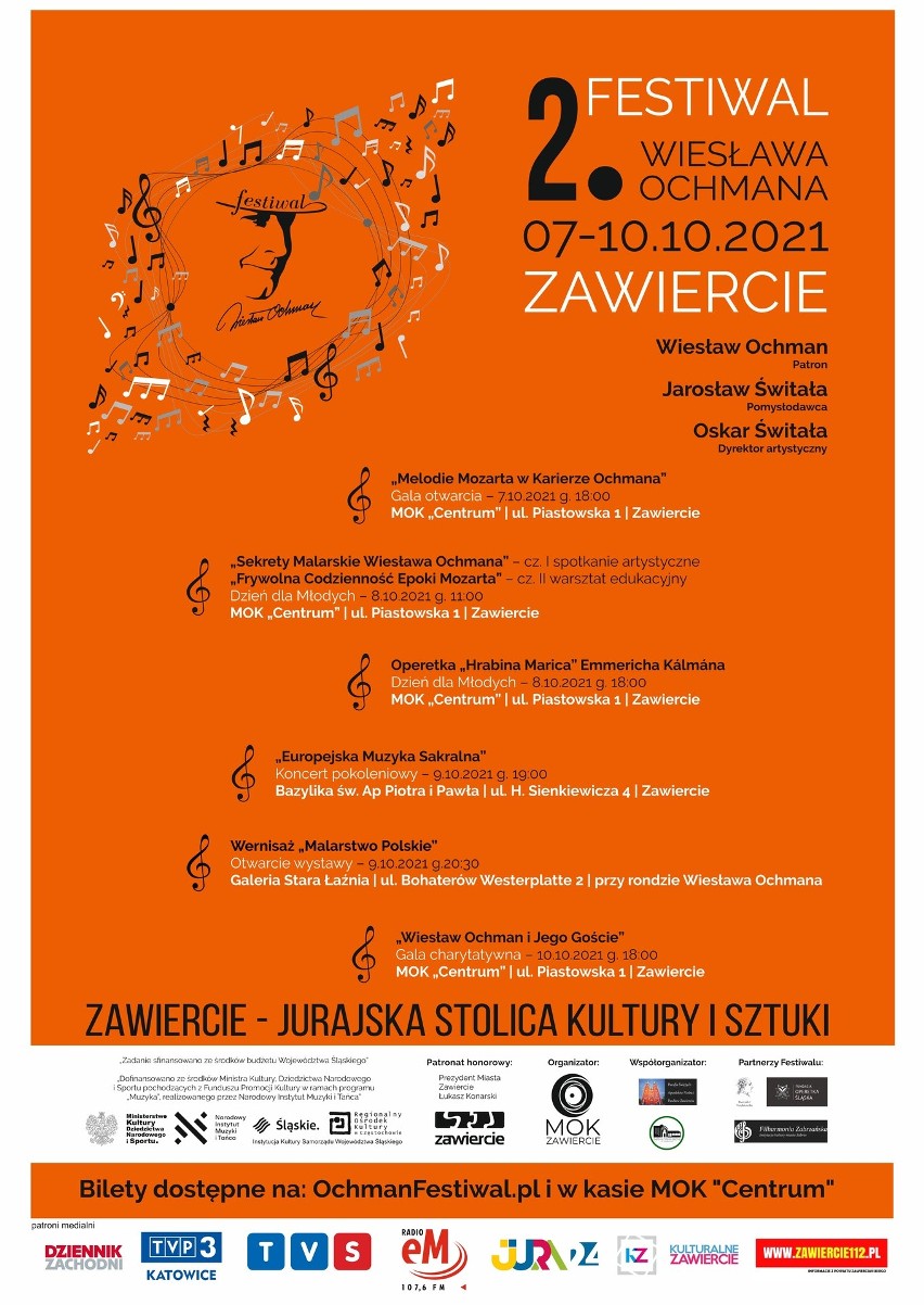 II Festiwal Wiesława Ochmana w Zawierciu już 7 października.
