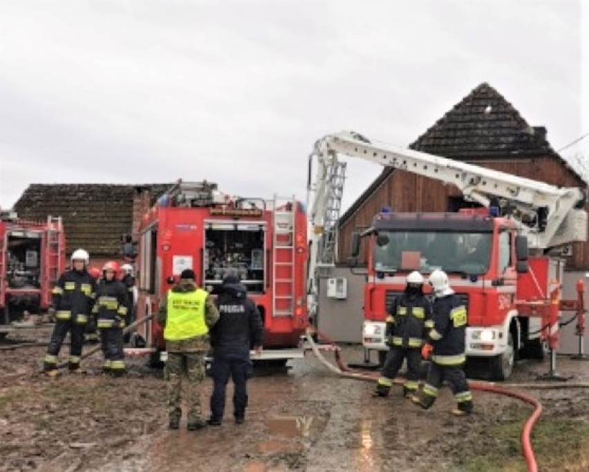 Pożar domu w Starym Jarosławiu 22.02.2020