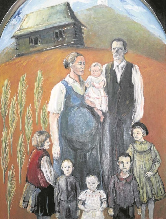 Obraz Józefa i Wiktorii Ulmów oraz ich dzieci