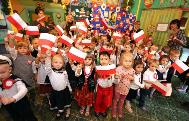 Przedszkolaki świętowały Dzień Niepodległości.