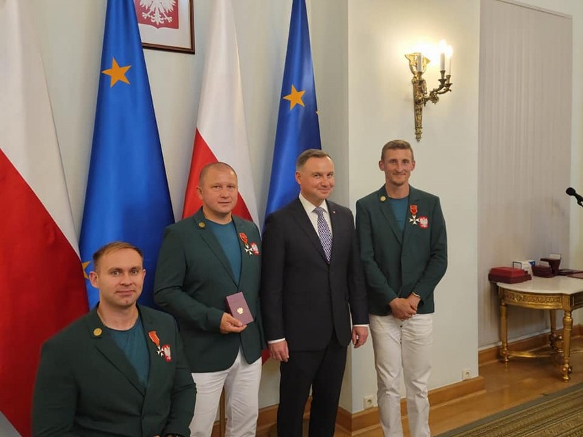 Lech Stoltman, Zbigniew Lewkowicz, Andrzej Duda i Maciej...