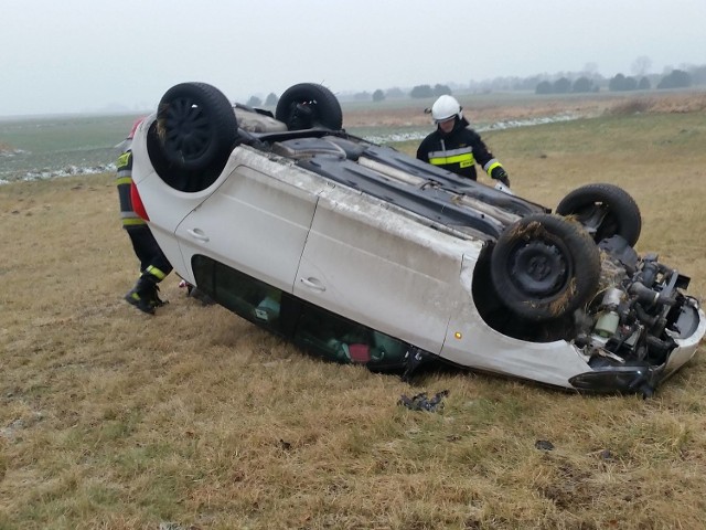 Wypadek na drodze Wilkowiecko - Danków w powiecie kłobuckim