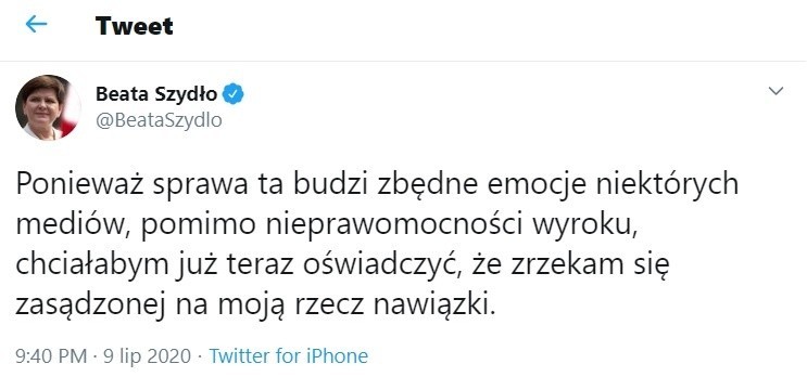 Była premier Beata Szydło o wyroku na Sebastiana Kościelnika wydanego przez Sąd Rejonowy w Oświęcimiu [ZDJĘCIA]