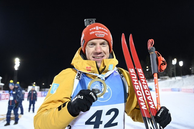 Roman Rees, zwycięzca biegu indywidualnego w Oestersund.