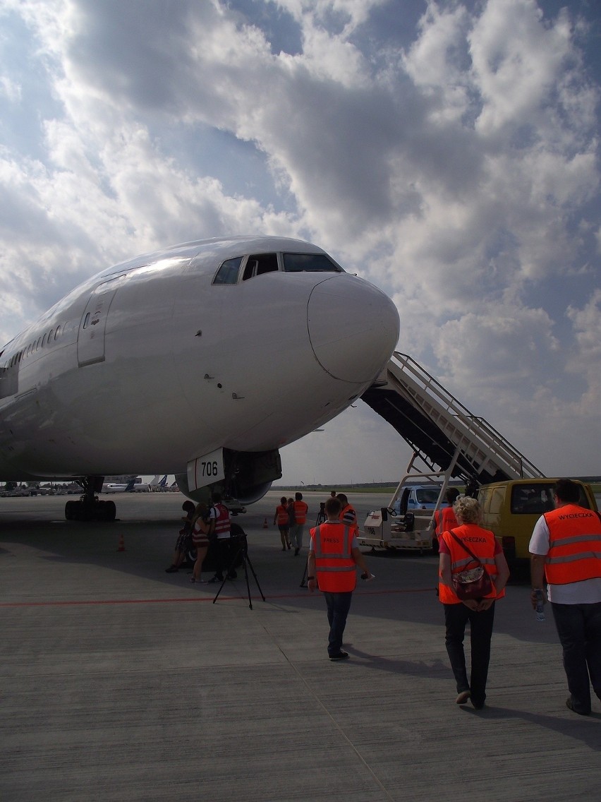 Boeing 777 po raz pierwszy na lotnisku w Pyrzowicach