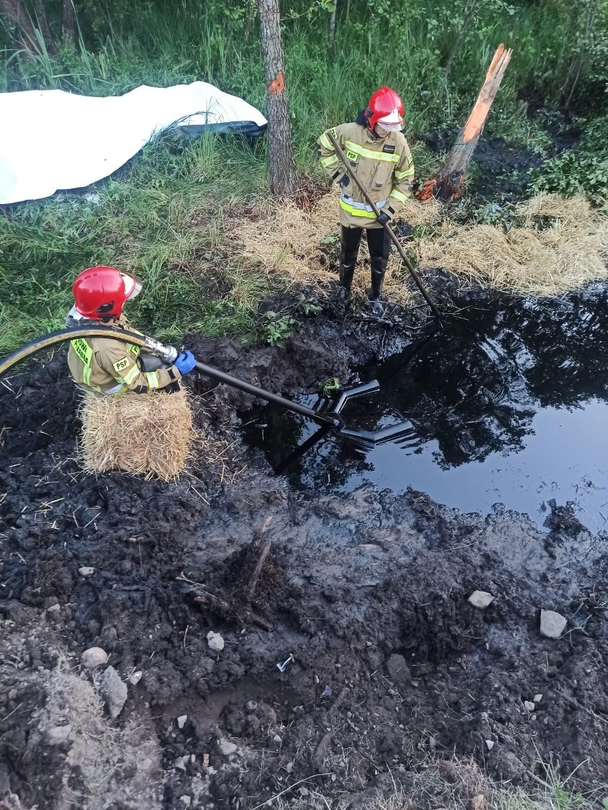 Podczas środowej akcji strażaków w Jacentowie