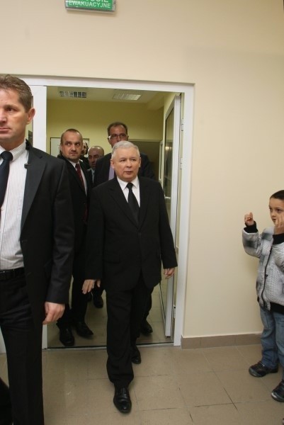 Jaroslaw Kaczynski w Mąchocicach