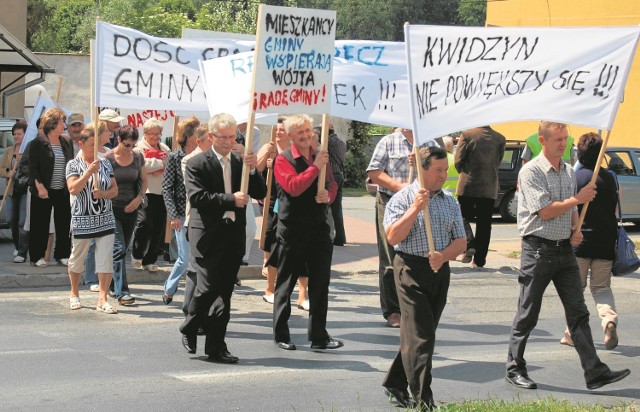 W 2011 roku mieszkańcy gminy Gardeja protestowali przeciwko planom Kwidzyna   