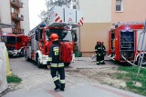 Pożar w bloku na osiedlu Leśnym w Bydgoszczy. Konieczna była ewakuacja lokatorów, w tym dzieci