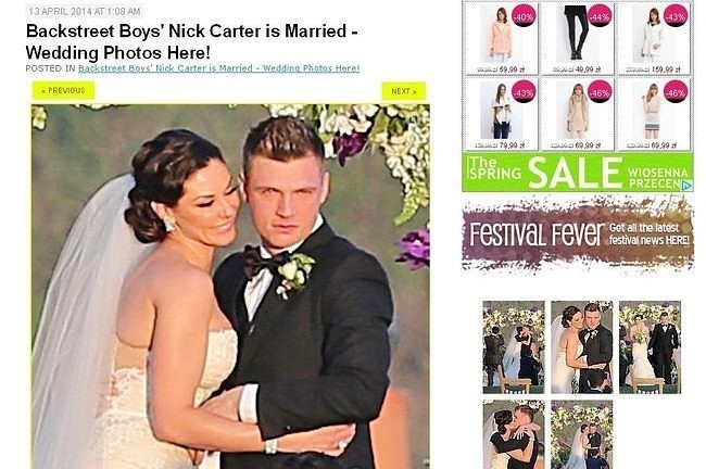 Lauren Kitt i Nick Carter (fot. screen z justjared.com)