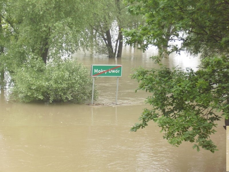 Widok z estakady na drogę dojazdowa na Mokry Dwór