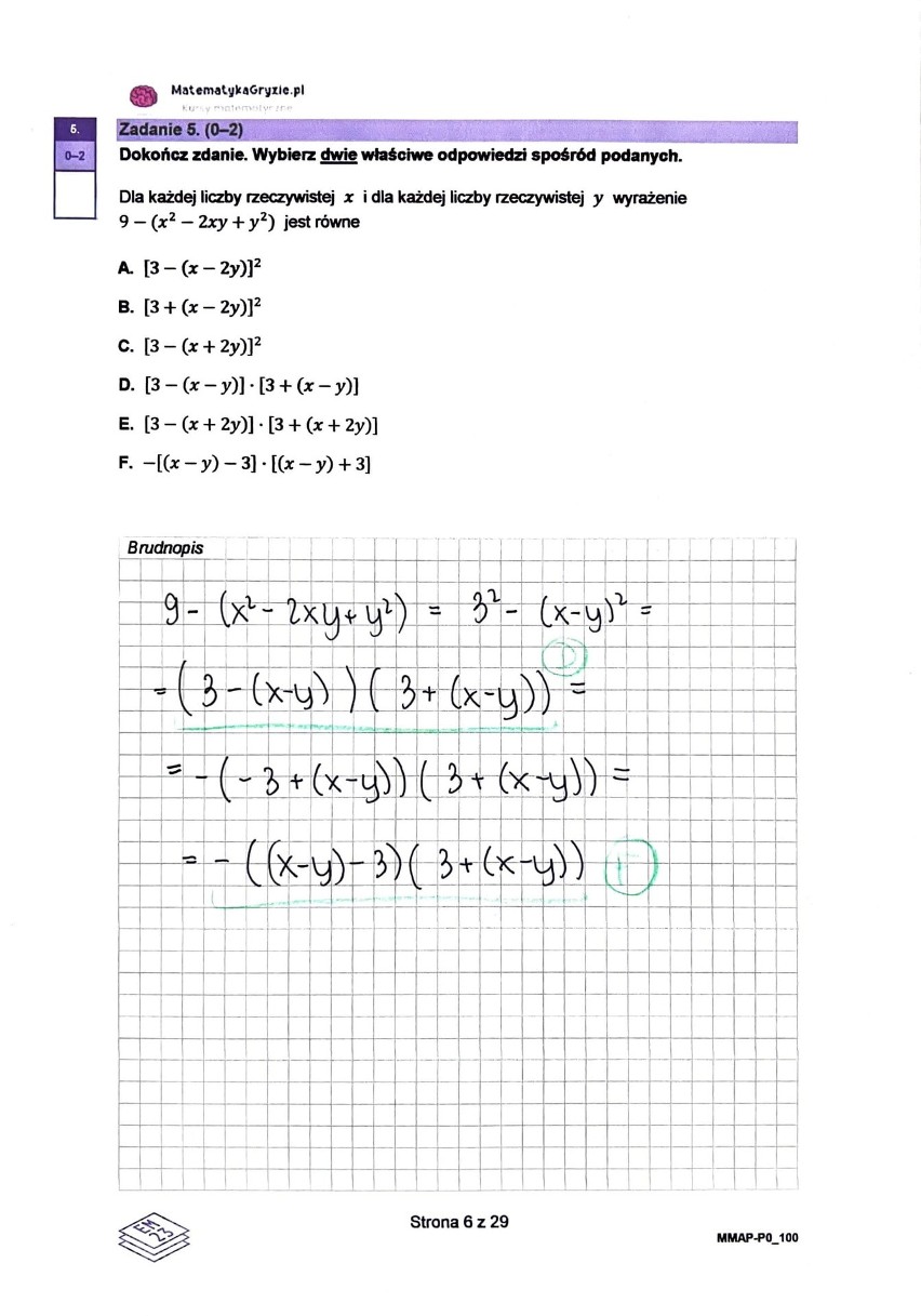 Zobacz arkusz zadań próbnej matury 2023 z matematyki na...