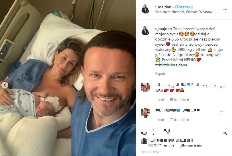 Małgorzata Rozenek-Majdan urodziła Henia! Radosław Majdan pokazał zdjęcia syna i szczęśliwej mamy! 12.06.2020
