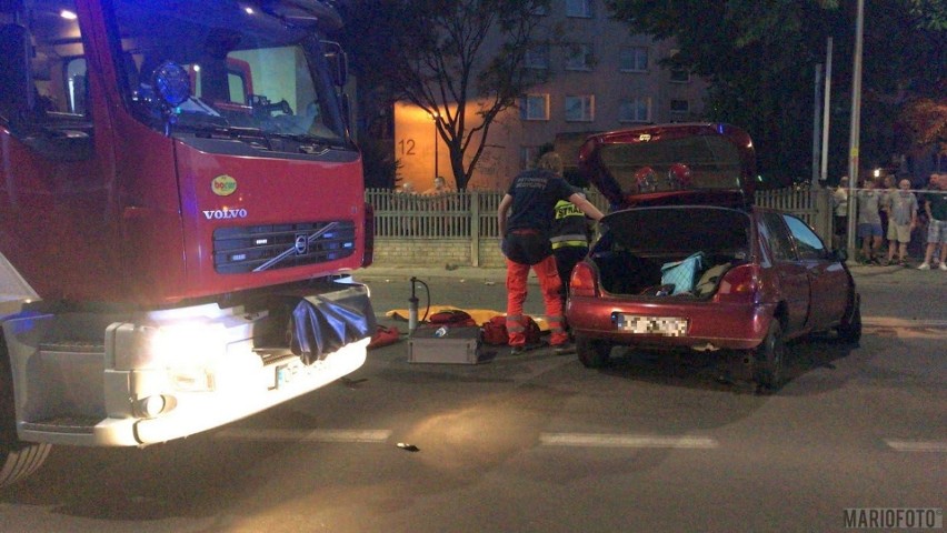 Wypadek na skrzyżowaniu ulicy Grabowej z Pużaka w Opolu. Z...