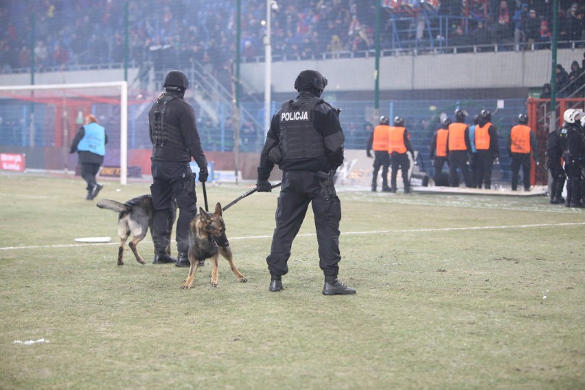 Derby Śląska przerwane, potem zakończone. Kibice Górnika...