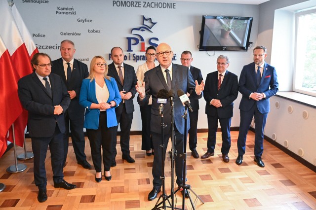 Konferencja prasowa PiS odbyła się w sobotę w Szczecinie.