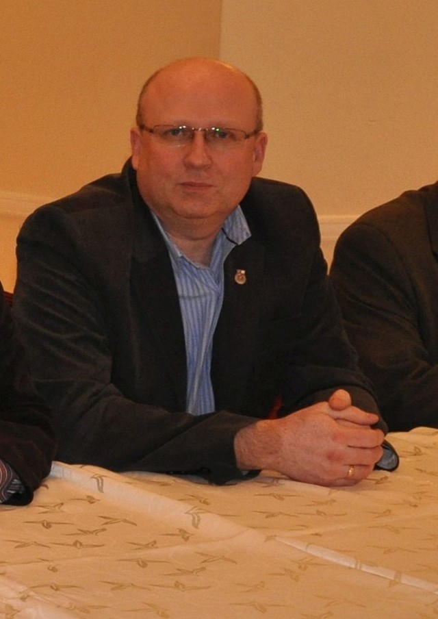 Grzegorz Bor, przewodniczący  związku zawodowego metalowcy w Neapco w Praszce.
