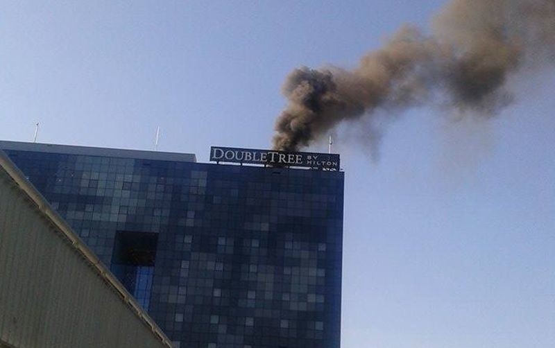 Pożar hotelu Hilton w Łodzi