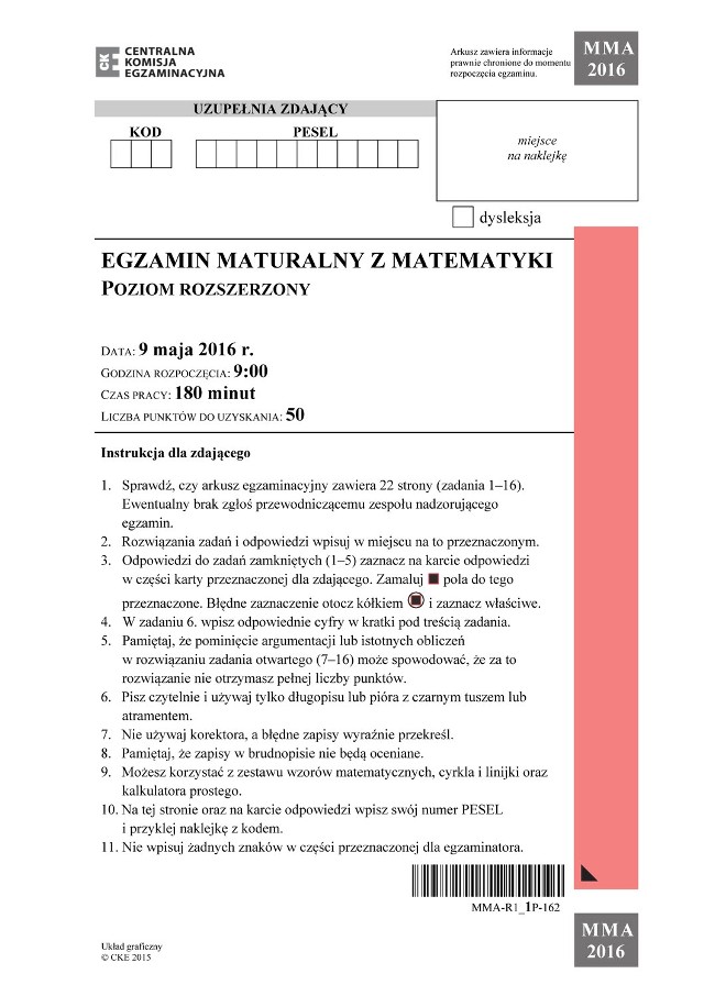 Jakie były zadania na maturze z matematyki na poziomie rozszerzonym? Uczniowie musieli zmierzyć się m.in. zadaniami z geometrii, rozwiązać zadania ze wzorami skróconego mnożenia.