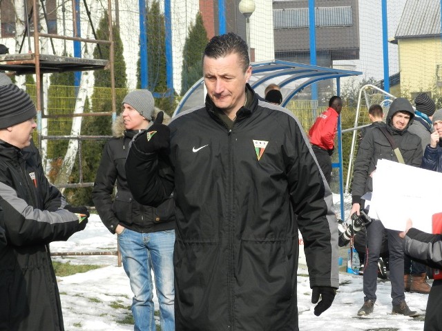 Trenerzy podczas sparingu GKS Tychy - Cracovia