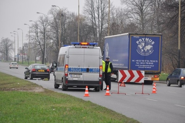 Wypadek na ul. Dąbrowskiego.