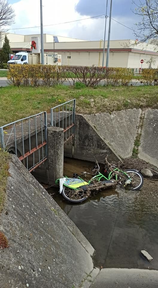 Ktoś wrzucił miejski rower do kanału. To jeden z wielu...