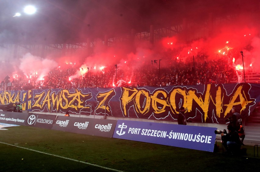 Kibice na meczu Pogoń Szczecin - Jagiellonia Białystok