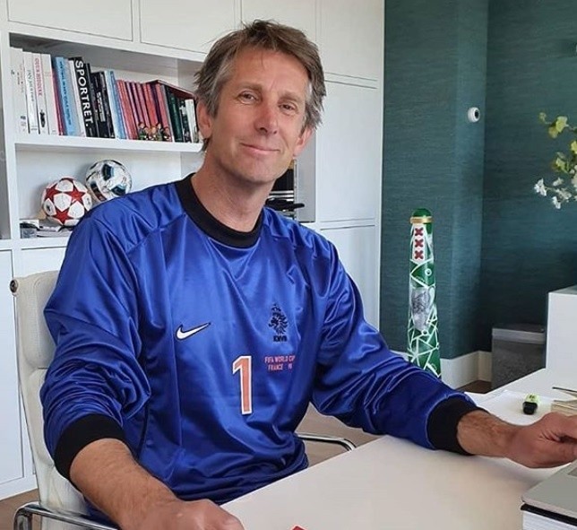 Edwin van der Sar w koszulce reprezentacji Holandii z 1998 r.