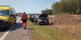 Wypadek na drodze krajowej nr 6 koło Sycewic. Dwie osoby trafiły do szpitala [ZDJĘCIA]