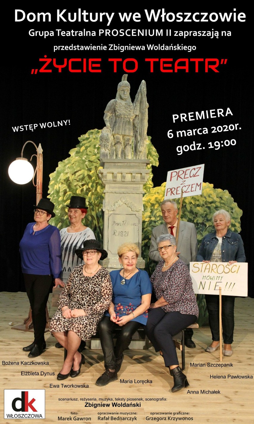 Nowy spektakl włoszczowskiej Grupy Teatralnej Proscenium w reżyserii Zbigniewa Woldańskiego (WIDEO)