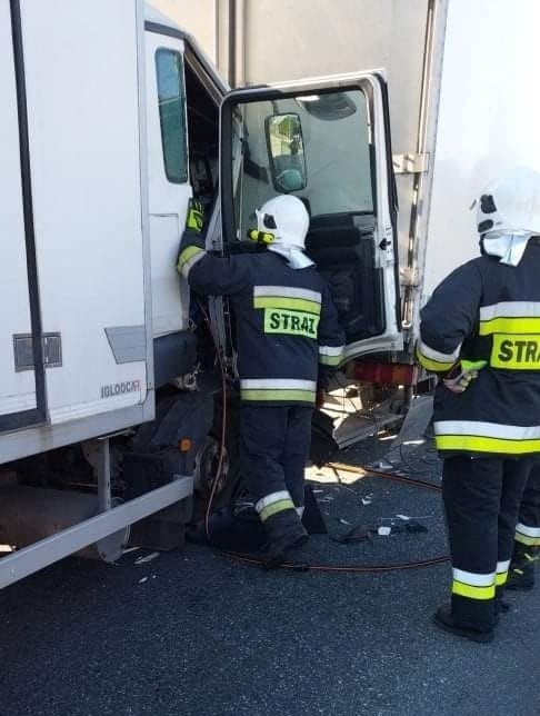 Wypadek w Przegini na drodze krajowej