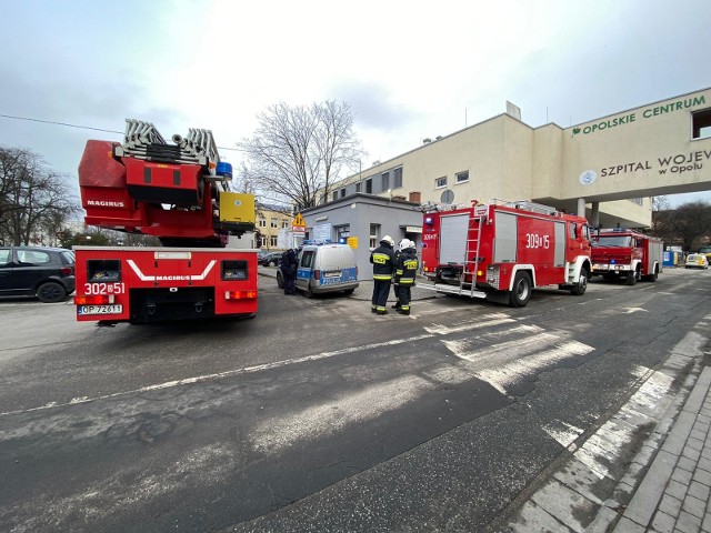 Pożar w szpitalu przy u. Katowickiej w Opolu.