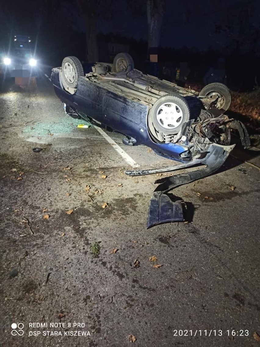 Wypadek w Pałubinie w gminie Stara Kiszewa