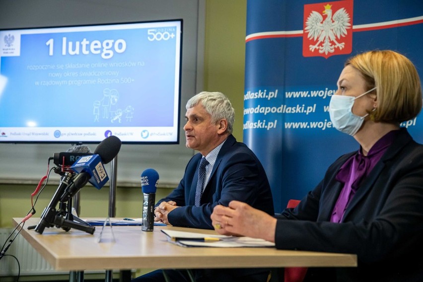 01-02-2021 bialystok urzad wojewodzki konferencja 500+ fot....