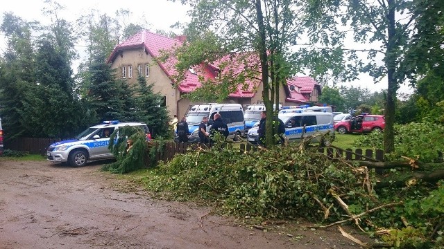 Policjanci z OPP, Bydgoszczy i Sępólna Krajeńskiego zostali dzisiaj wysłani do województwa pomorskiego do pomocy w zabezpieczaniu miejsc, które nawiedziła nocna nawałnica.