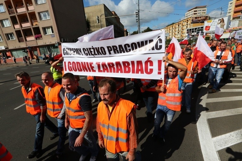 Protest leśników w Szczecinie