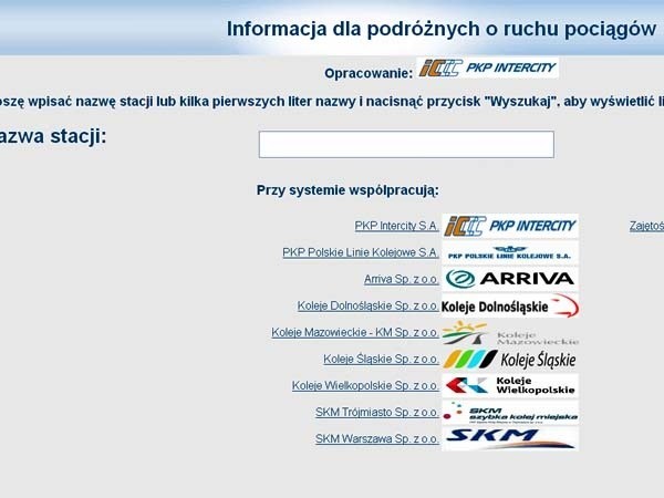 Aplikacja dostępna jest m.in. na stronie www.intercity.pl.