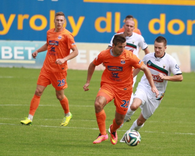 Emil Drozdowicz (nr 21) w jesiennej części sezonu strzelił 9 bramek